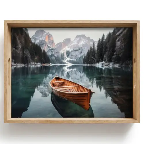 Boot - Bergen - Natuur - Water Dienblad Rechthoek middel -z3d_shopping