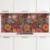 Bloemen - Patroon - Lijn keuken achterwand 2 middel 871 -3d