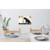 Panter - Zwart - Abstract - Goud Muursticker klein -eettafel