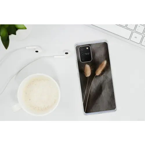 Pampasgras - Pluim - Zwart - Beige Telefoonhoesje Samsung Galaxy S10 Lite klein -oordopS10Lite