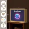 Voetbal - Sport - Blauw - Paars Light Box met batterij (Wandlamp kind) middel -USP_websiteoverzichtNL