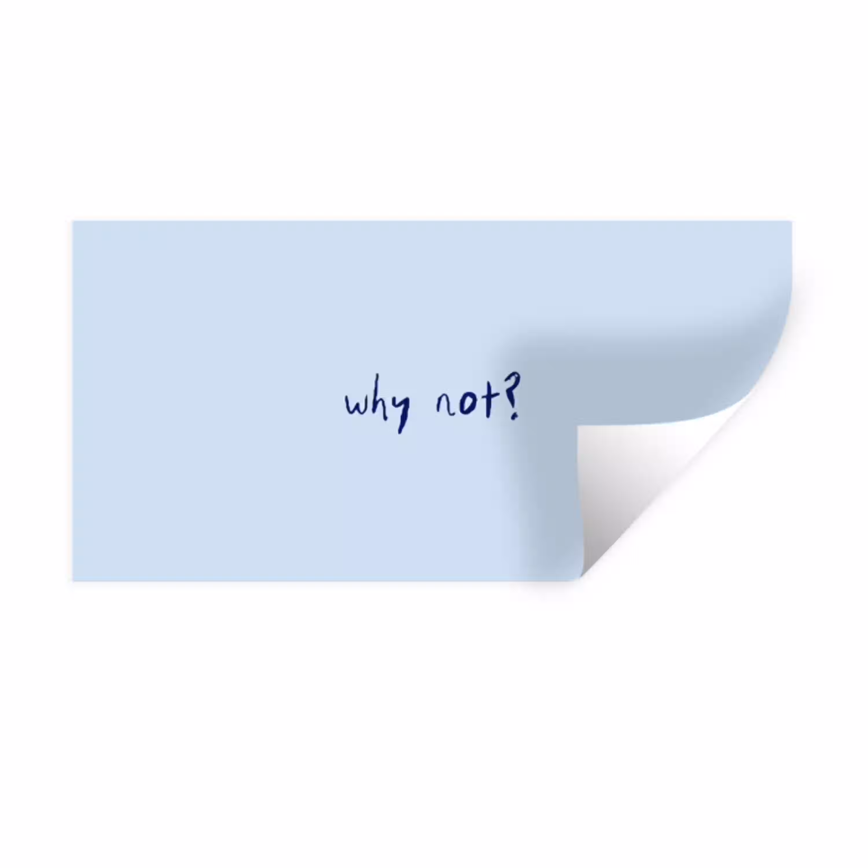 Why not - Blauw - Donker blauw - Quote Muursticker klein -3d