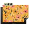 Bloemen - Geschilderd - Geel Inductie beschemer met haakjes klein -3d