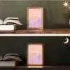 Bergtoppen - Wolken - Dromerig Light Box met kabel (Tafellamp) klein -sfeer3