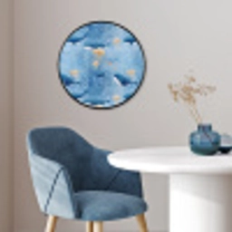 Walvissen - Oceaan - Blauw Fotolijst rond zonder passe partout klein 856 -sfeer2