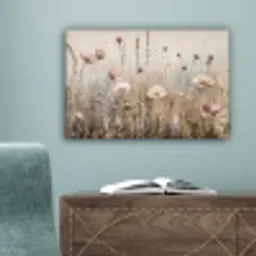 Bloemen - Roze - Modern - Beige canvas 2cm klein -sfeer4