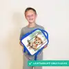 Leeuw - Dier - Kinderen - Jungle Kinderrugzak - Blauw middel -sfeer1_UK