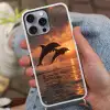 Dolfijnen - Zee - Realistisch Hoesje iPhone 16 Pro Max met koord klein -sfeer3