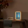 Vogel - Decoratie - Ijsvogel - Blauw Light Box met kabel (Tafellamp) klein -sfeer4