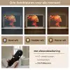 Schedel - Oranje - Zijaanzicht - Vlammen Light Box met batterij (Wandlamp) middel -USP_lichtkleurNL
