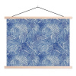 Modern - Abstract - Blauw textielposter latten blank klein 122 -3d
