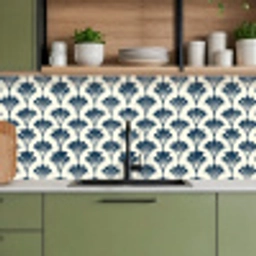 Klassiek - Motief - Blauw keuken achterwand 2 middel 871 -sfeer3