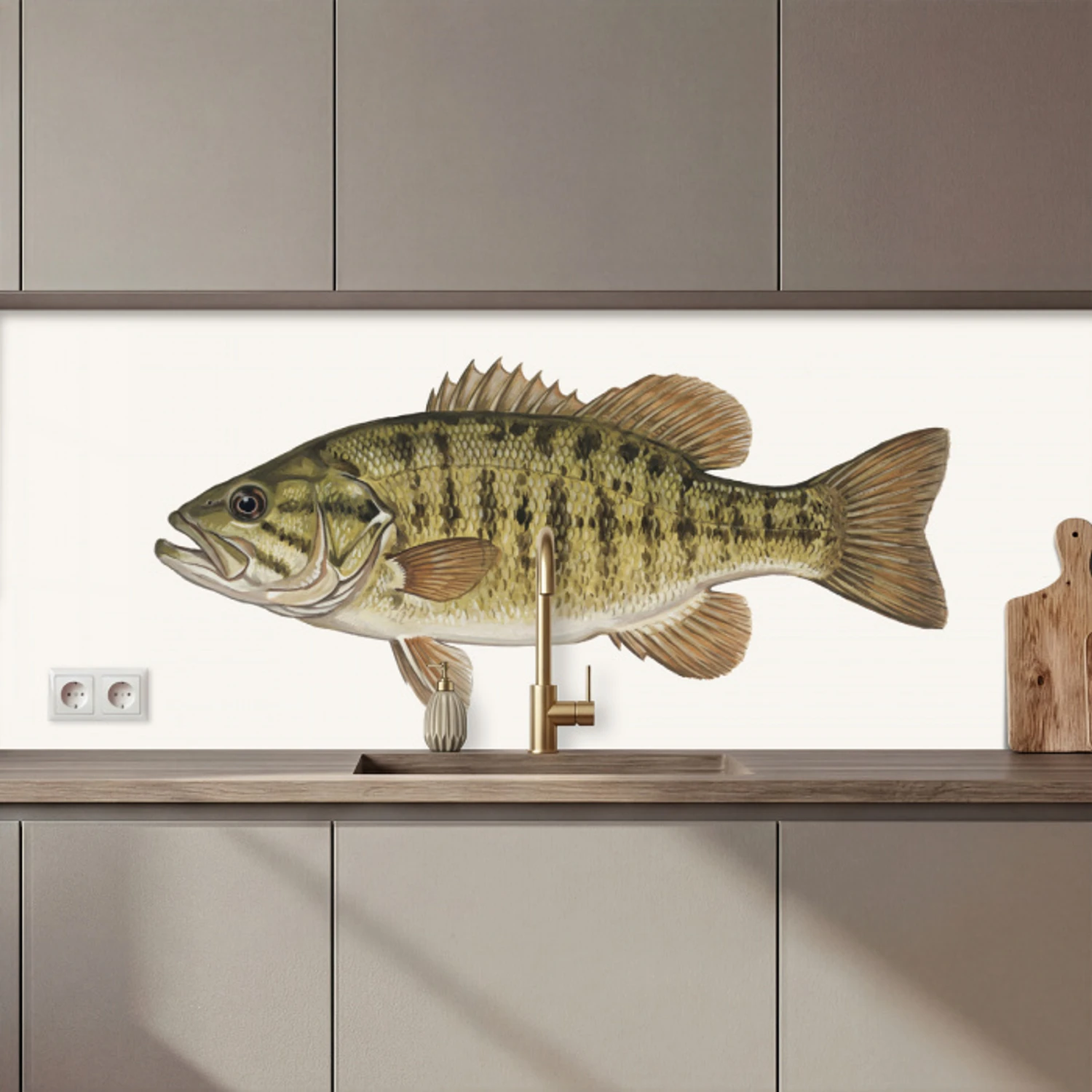 Vissen - Natuur - Vintage keuken achterwand 2 middel zz_3dshopping