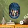 Winter - Gnooms - Eekhoorns - Meerkleurig Wandcirkel Ovaal Forex klein -sfeer2
