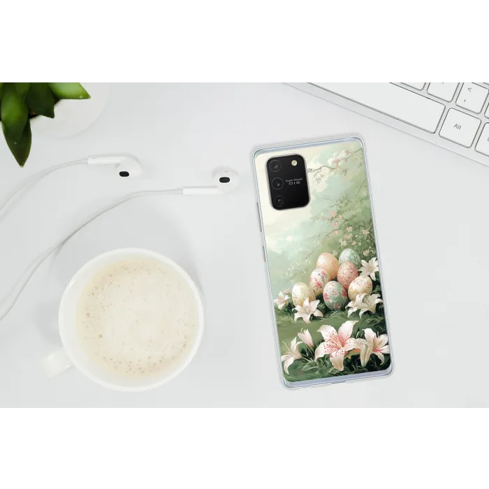 Paaseieren - Pasteltinten - Bloemen Telefoonhoesje Samsung Galaxy S10 Lite klein -oordopS10Lite