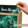 Vrachtwagen - Stad - Groen - Neon Light Box met kabel (Kinderlampje) klein -USP_websiteprintNL
