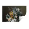 Stilleven met bloemen - Schilderij van Eelke Jelles Eelkema Muursticker klein -3d