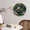 Jungledieren - Patroon - Kinderen - Flamingo - Papegaai - Kids Wandcirkel kunststof plaat 5mm dik klein -sfeer4