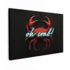 Krab - Rood - Neon - Quote Tuinposter op houten frame 2 cm dik klein -3d