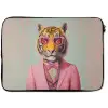 Tijger - Strik - Jasje - Roze laptophoes neopreen klein -zkaufland3dotto
