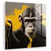Aap - Chimpansee - Banaan - Geel - Dieren - Stropdas plexiglas 5mm klein -zzzproduct_nieuw