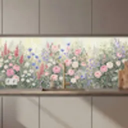 Bloemen - Tuin - Natuur - Kleurrijk keuken achterwand 2 middel zz_3dshopping