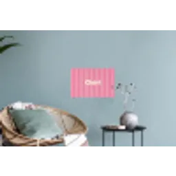 Gestreept - Roze - Chéri Muursticker klein -plant