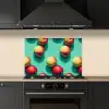 Appels - Water - Turquoise keuken achterwand spatscherm klein 900 -sfeer1