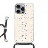 Terrazzo - Patroon - Kleurrijk  - Festival Hoesje iPhone 16 Pro Max met koord klein 804 -3d
