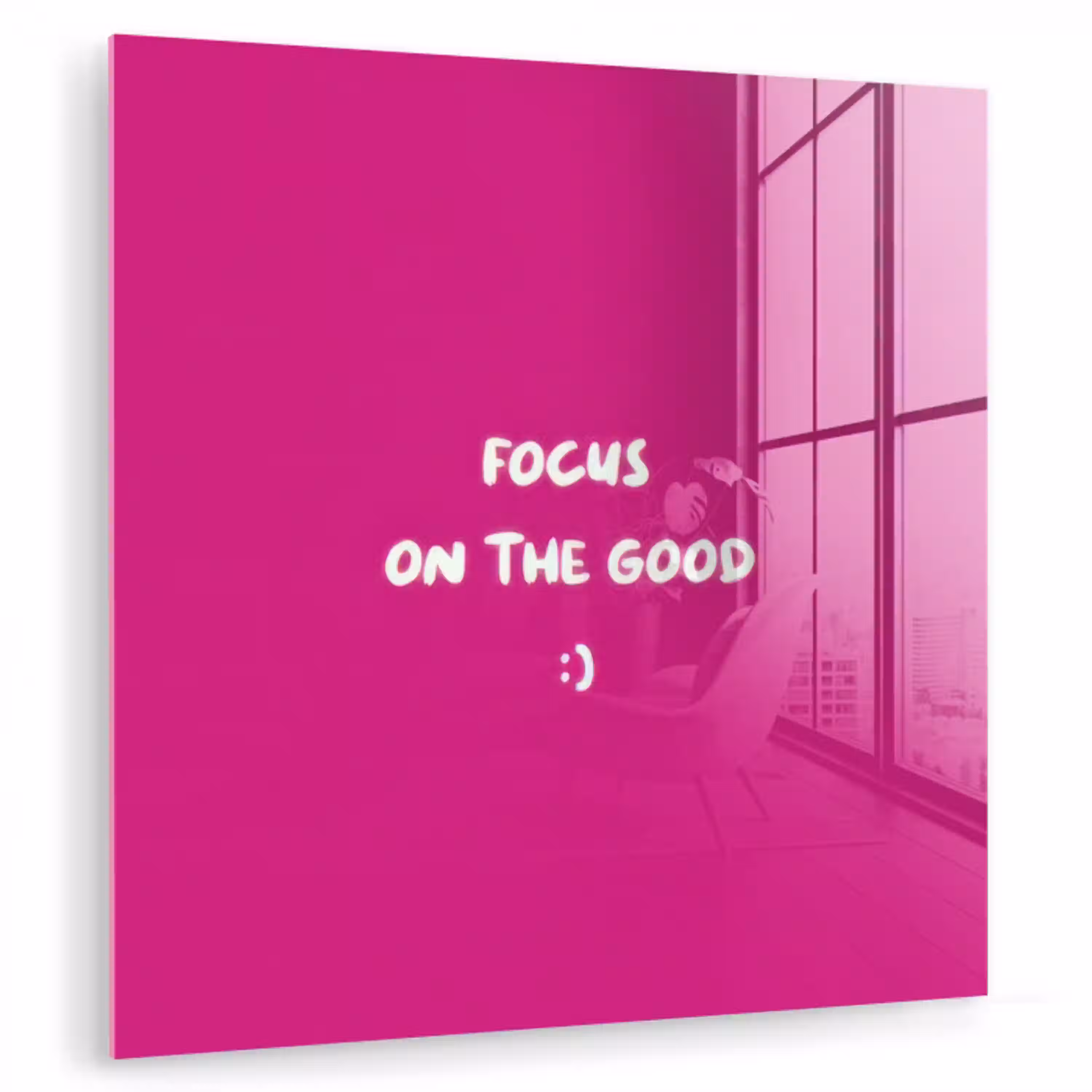 Focus - Smiley - Roze plexiglas 5mm klein -zzzproduct_nieuw