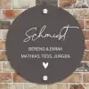 Grijs - Sierlijk Naambord Rond klein -sfeer2
