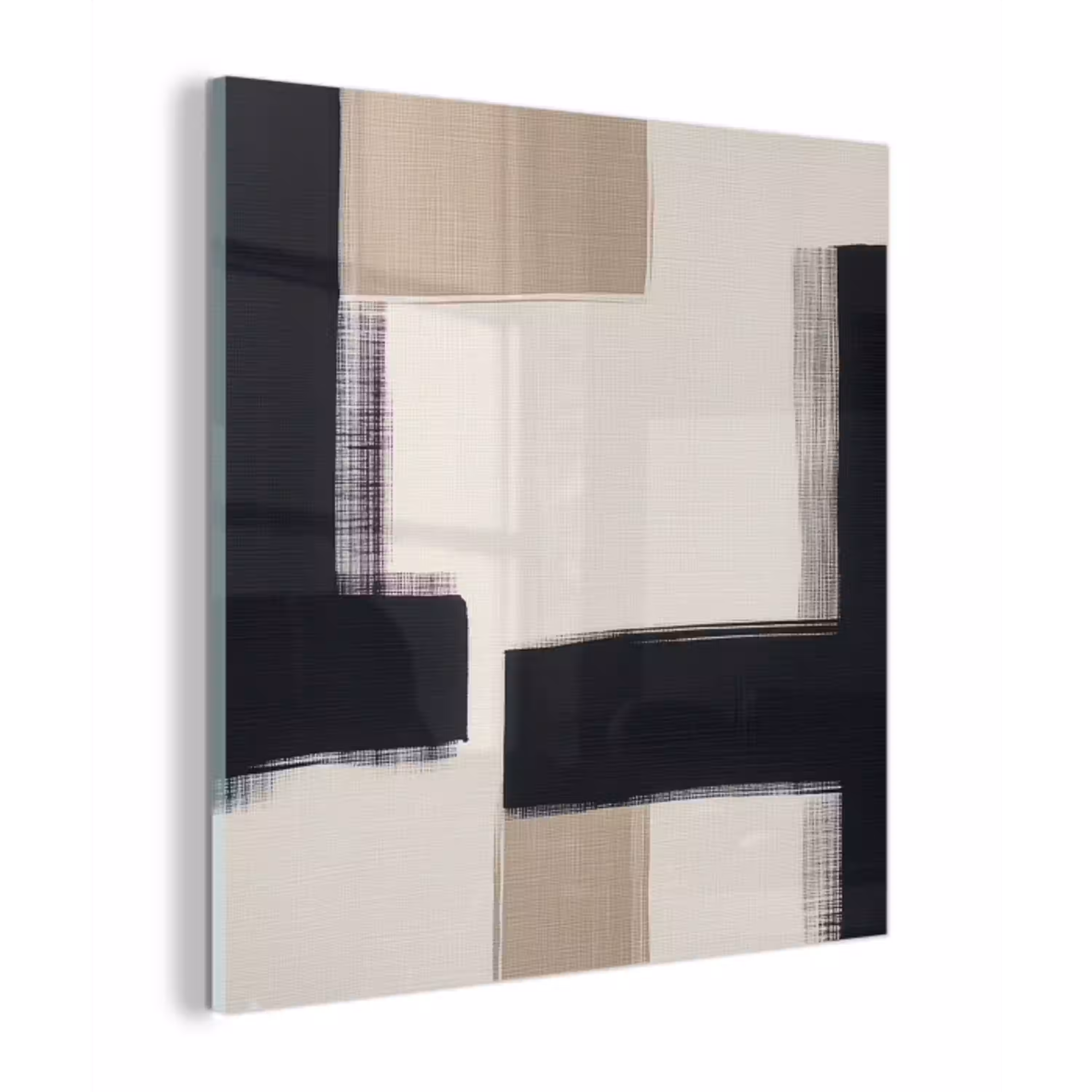 Zwart - Abstract - Japandi plexiglas 5mm klein -z3d