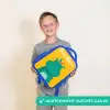 Nijlpaard - Vogels - Geel Kinderrugzak - Blauw middel -sfeer1_NL