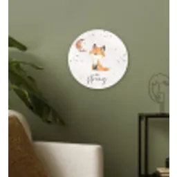 Quotes - Waterverf - Be strong - Kinderen - Vos - Dieren Wandcirkel kunststof plaat 5mm dik klein -sfeer3