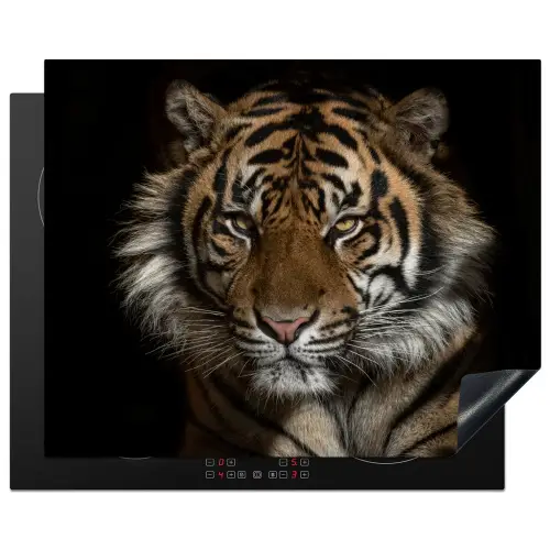 Tijger - Wilde dieren - Portret Inductie beschermer vinyl 3mm groot -3d