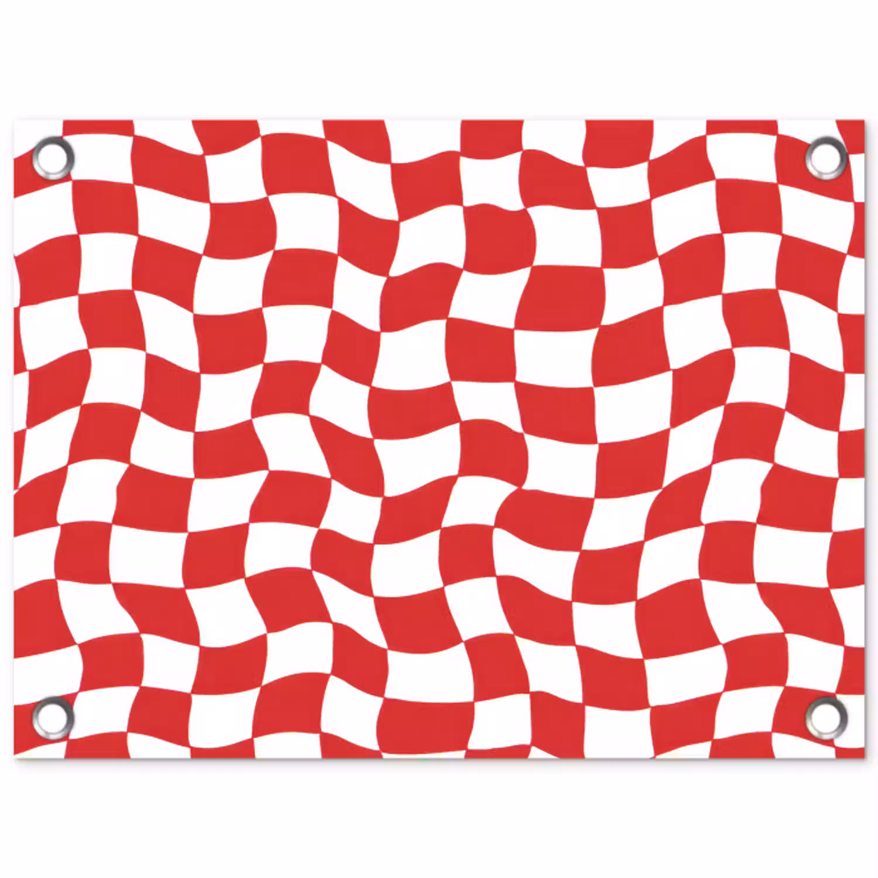 Golvend - Patroon - Rood tuinposter los doek klein 239 -3d