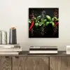 Chilipepers - Basilicum - Blaadjes - Rood aluminium wit klein -sfeer1