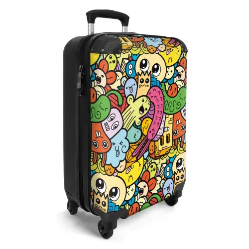 Schattige Beestjes in Stad NBS - Handbagage koffer - Unisex middel -productfoto_3d