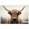 Schotse hooglander - Hoorns - Landschap poster papier klein -3d