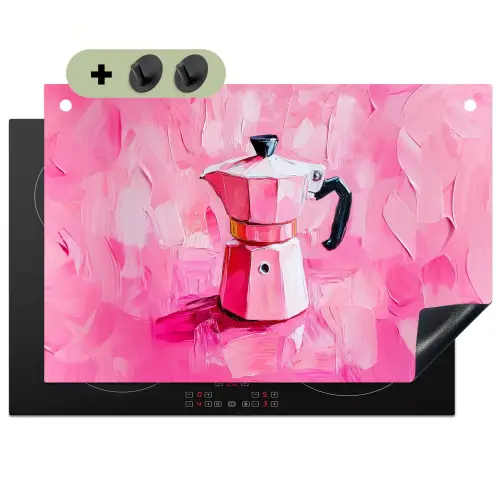 Roze - Verf - Coffee Inductie beschemer met haakjes klein -3d