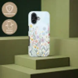 Weidebloemen - Illustratie - Kleurrijk Toughcase MagSafe Apple iPhone 17 klein -USP_PrintM_NL