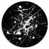 Verfspatten - Wit - Abstract - Explosie Wandcirkel kunststof plaat 5mm dik klein -3d