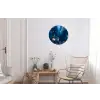 Koraalrif - Vissen - Oceaan - Blauw Wandcirkel aluminium klein -woonkamer