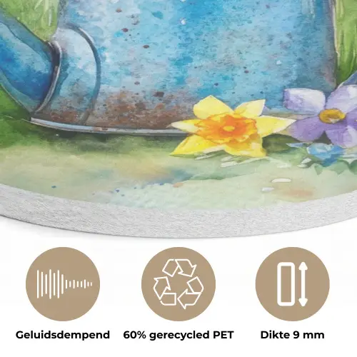 Gieter - Lavendel - Bloesems Akoestische PET Vilt - Rond klein -closeup_NL