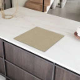 Zandkleur - Korrelige structuur - Beton Inductie beschermer vinyl 3mm middel 274 -sfeer8