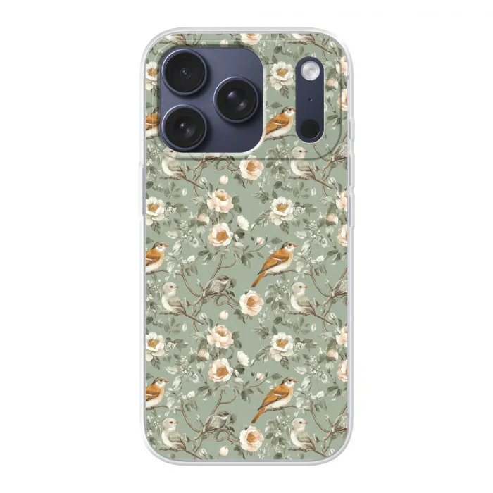 Roze - Vogels - Kleurrijk Telefoonhoesje iPhone 17 Pro klein 878 -3d