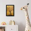 Goud - Boom - Abstract - Modern fotolijst zwart zonder passe partout klein -usfeer4_kinderkamer