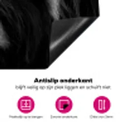 Schotse hooglander - Koe - Zwart - Wit - Dieren Inductie beschermer vinyl 3mm klein -wsfeer4_website