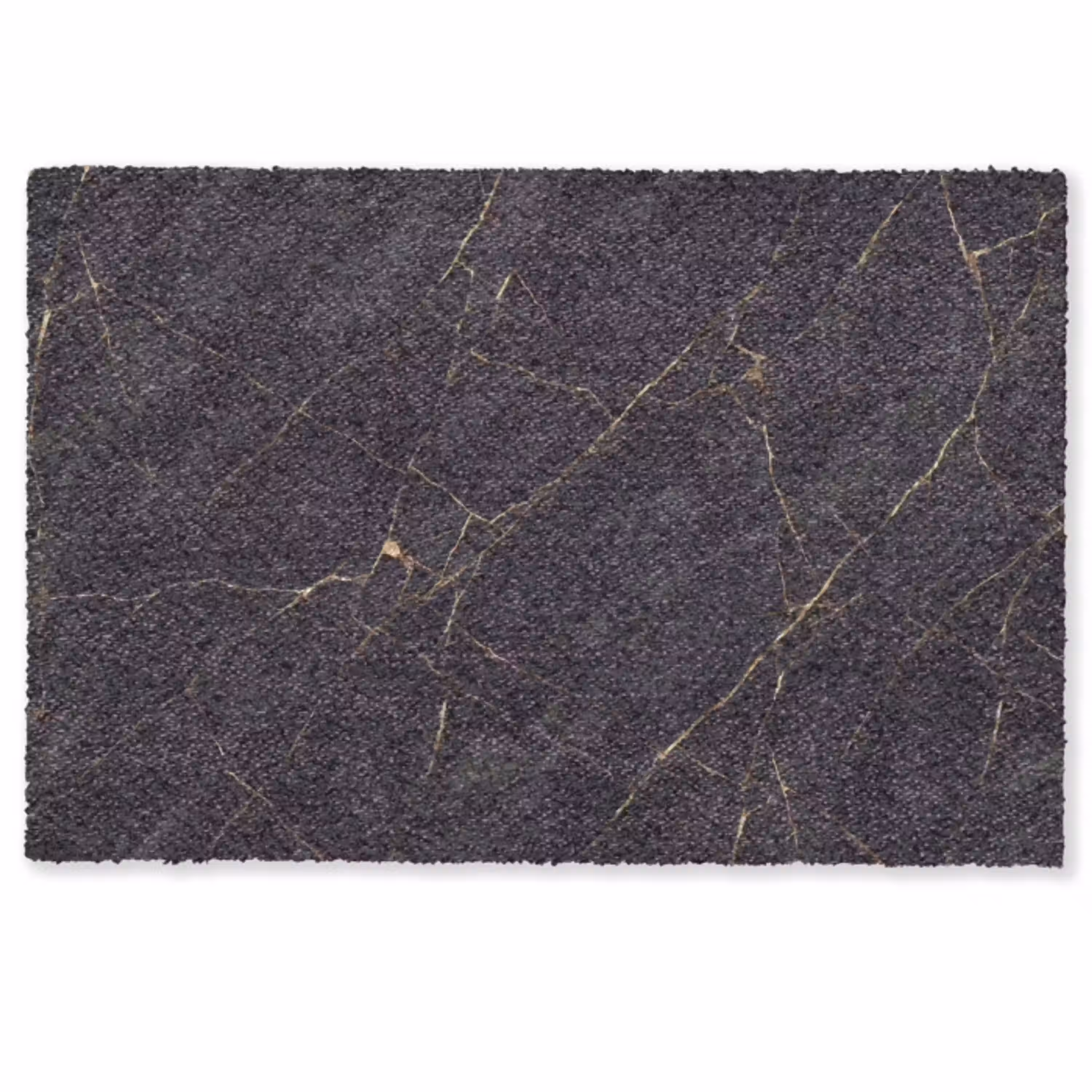 Textuur - Gouden lijnen - Abstract - Modern - Zwart Deurmat klein -zkaufland3d