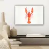 Kreeft - Waterverf - Aquarel - Oranje canvas 2cm klein -sfeer6